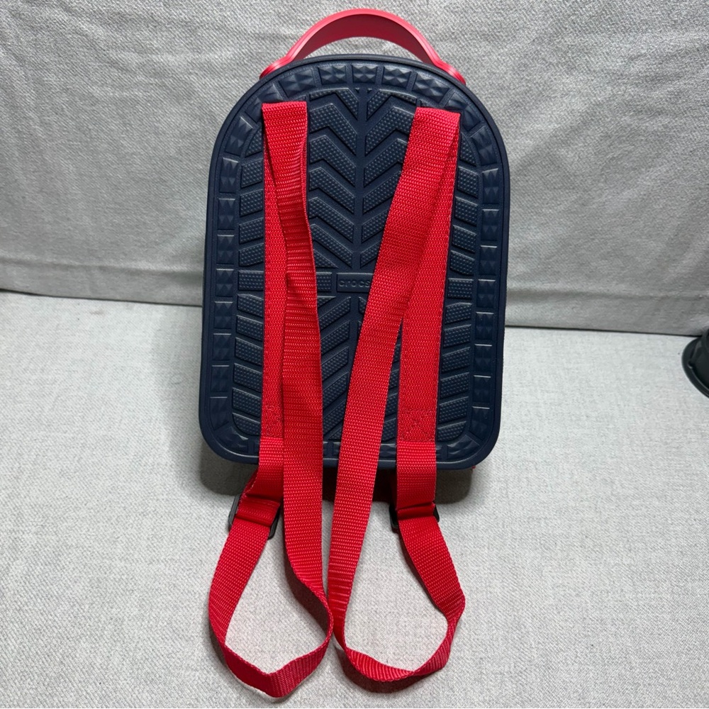 CROCS Navy Blue Mini Backpack with Red Strap - Picture 6 of 11